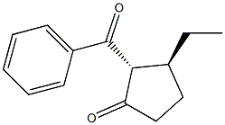 Cyclopentanone, 2-benzoyl-3-ethyl-, (2R,3S)-rel- (9CI) Struktur