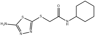 2-[(5-amino-1,3,4-thiadiazol-2-yl)sulfanyl]-N-cyclohexylacetamide Struktur