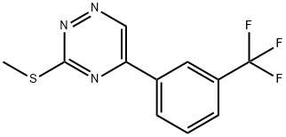 3-Methylthio-5-(α,α,α-trifluoro-m-tolyl)-1,2,4-triazine Struktur