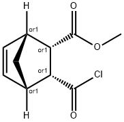 Bicyclo[2.2.1]hept-5-ene-2-carboxylic acid, 3-(chlorocarbonyl)-, methyl ester, (1R,2S,3R,4S)-rel- (9CI) Struktur