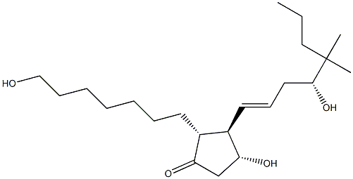 (11α,13E,16R)-1,11,16-Trihydroxy-17,17-dimethylprost-13-en-9-one Struktur