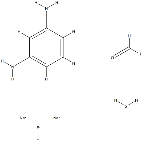 Formaldehyde, reaction products with m-phenylenediamine, sodium sulfide (Na2S) and sulfur Struktur