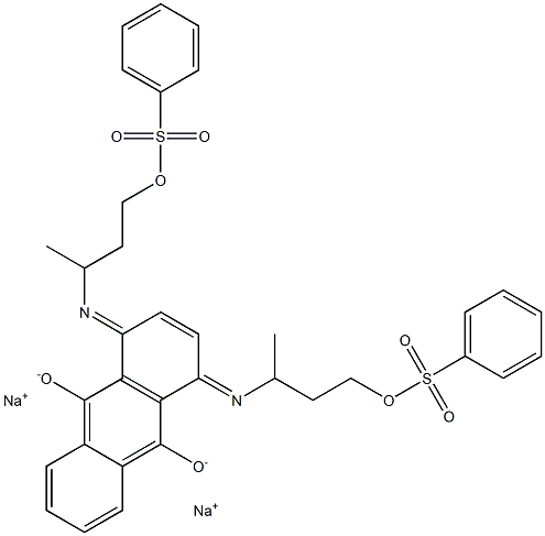 disodium [(9,10-dihydro-9,10-dioxo-1,4-anthrylene)bis[imino(3-methylpropane-1,3-diyl)]]bis(benzenesulphonate) Struktur