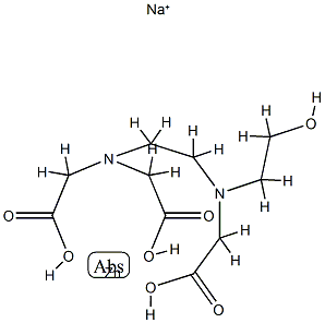 sodium [N-[2-[bis(carboxylatomethyl)amino]ethyl]-N-(2-hydroxyethyl)glycinato(3-)]zincate(1-) Struktur