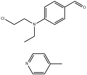 Benzaldehyde, 4-(2-chloroethyl)ethylamino-, polymer with 4-methylpyridine Struktur