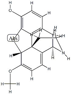 6,7,8,14-Tetradehydro-4,5α-epoxy-6-methoxymorphinan-3-ol Struktur