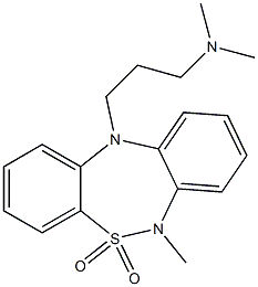 6-Methyl 11 (3-dimethylaminopropyl)dibenzo(c.f)(1,2,5)thiadiazepine 5, 5-dioxyde [French] Struktur