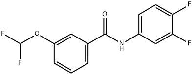 3-(difluoromethoxy)-N-(3,4-difluorophenyl)benzamide Struktur