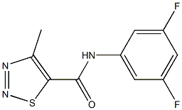 1,2,3-Thiadiazole-5-carboxamide,N-(3,5-difluorophenyl)-4-methyl-(9CI) Struktur