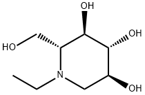 N-EthyldeoxynojirimycinHCl Struktur