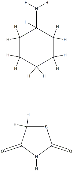 2,4-Thiazolidinedione, compd. with cyclohexylamine (1:1) Struktur