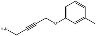 2-Butyn-1-amine,4-(3-methylphenoxy)-(9CI) Struktur