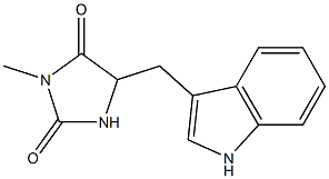 5-(3-indolylmethyl)-3-N-methylhydantoin Struktur