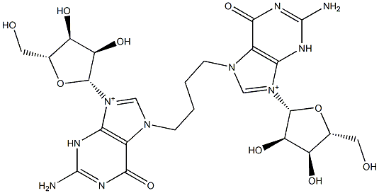 1,4-di(7-guanosyl)butane Struktur