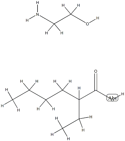 2-ethylhexanoic acid, compound with 2-aminoethanol (1:1) Struktur