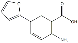 3-Cyclohexene-1-carboxylicacid,2-amino-5-(2-furanyl)-(9CI) Struktur