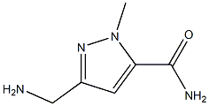 1H-Pyrazole-5-carboxamide,3-(aminomethyl)-1-methyl-(9CI) Struktur