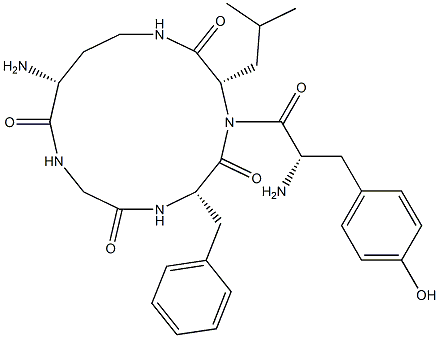 enkephalin-Leu, cyclo-N(gamma)-diNH-butyryl- Struktur