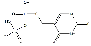 5-((hydroxymethyl)-O-pyrophosphoryl)uracil Struktur