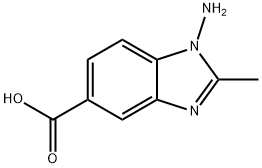 1H-Benzimidazole-5-carboxylicacid,1-amino-2-methyl-(9CI) Struktur