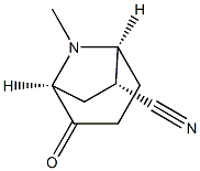 8-Azabicyclo[3.2.1]octane-6-carbonitrile,8-methyl-2-oxo-,(1R,5R,6S)-rel-(9CI) Struktur