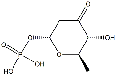 alpha-D-erythro-Hexopyranos-3-ulose,2,6-dideoxy-,1-(dihydrogenphosphate)(9CI) Struktur