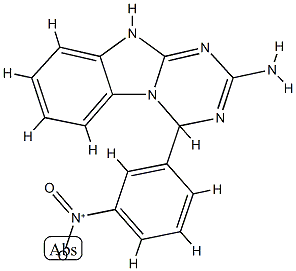 4-(3-nitrophenyl)-4,10-dihydro-[1,3,5]triazino[1,2-a]benzimidazol-2-amine Struktur