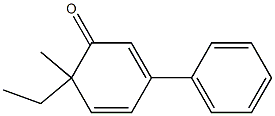 2,4-Cyclohexadien-1-one,6-ethyl-6-methyl-3-phenyl-(9CI) Struktur