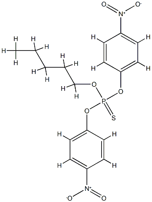 bis(4-nitrophenoxy)-pentoxy-sulfanylidene-phosphorane Struktur