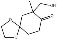 1,4-Dioxaspiro[4.5]decan-8-one,7-(hydroxymethyl)-7-methyl-(9CI) Struktur