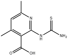 3-Pyridinecarboxylicacid,2-[(aminothioxomethyl)amino]-4,6-dimethyl-(9CI) Struktur