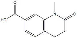 7-Quinolinecarboxylicacid,1,2,3,4-tetrahydro-1-methyl-2-oxo-(9CI) Struktur