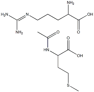 L-arginine, compound with N-acetyl-L-methionine (1:1) Struktur