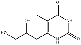 2,4(1H,3H)-Pyrimidinedione,6-(2,3-dihydroxypropyl)-5-methyl-(9CI) Struktur