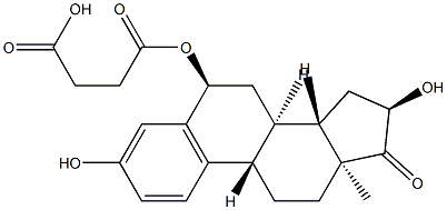 6 alpha,16 alpha-dihydroxyestrone 6-hemisuccinate Struktur