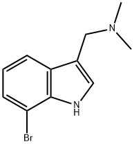 1-(7-bromo-1H-indol-3-yl)-N,N-dimethylmethanamine Struktur