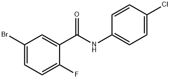 5-bromo-N-(4-chlorophenyl)-2-fluorobenzamide Struktur