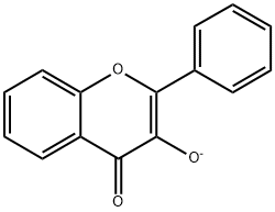 4H-1-Benzopyran-4-one,3-hydroxy-2-phenyl-,ion(1-)(9CI) Struktur