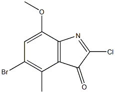 3-Pseudoindolone,  5-bromo-2-chloro-7-methoxy-4-methyl-  (3CI) Struktur