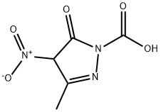 -delta-2-1-Pyrazolinecarboxylic  acid,  5-keto-3-methyl-4-nitro-  (2CI) Struktur