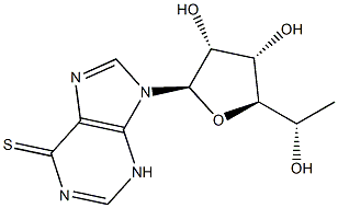 9-(6'-deoxytalofuranoysl)-6-thiopurine Struktur