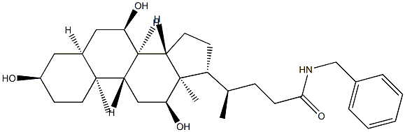 3α,7α,12α-Trihydroxy-N-benzyl-5β-cholan-24-amide Struktur