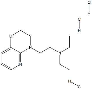 N,N-diethyl-2-(7-oxa-2,10-diazabicyclo[4.4.0]deca-2,4,11-trien-10-yl)e thanamine trihydrochloride Struktur