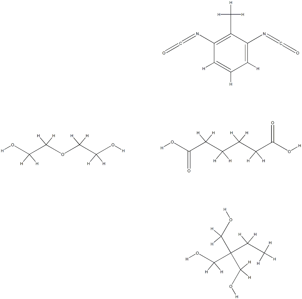 ADIPIC ACID-TDI-TRIMETHYLOLPROPANE-DIETHYLENE GLYCOL COPOLYMER) Struktur