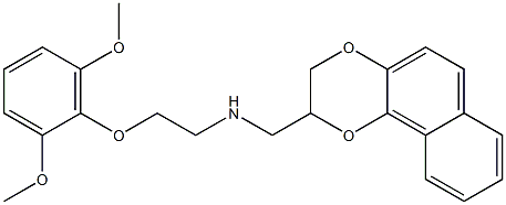 2-((2-(2,6-dimethoxyphenoxy)ethyl)amino)methyl-1,4-dioxane(1,2-b)naphthalene Struktur