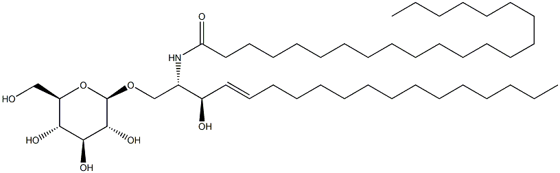 b-D-Glucopyranosyl-1,1'-N-Docosanoyl-2'-Docosanamide-4'-octadecene-1',3'-diol Struktur