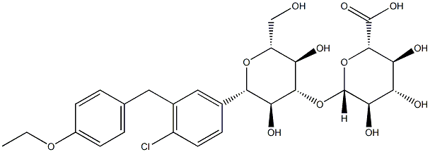 Dapagliflozin-3-O--D-Glucuronide Struktur