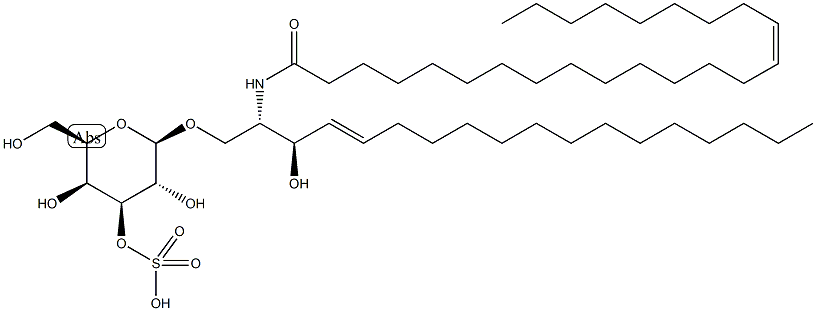 C24:1 3'-sulfo Galactosylceramide (d18:1/24:1(15Z)) Struktur