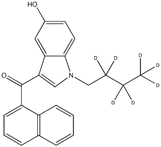 JWH 073 5-hydroxyindole metabolite-d7 Struktur