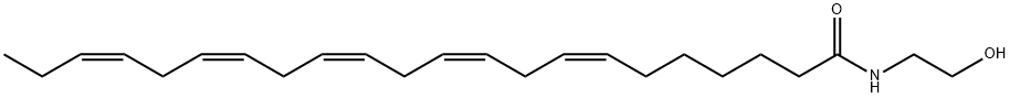 7(Z),10(Z),13(Z),16(Z),19(Z)-N-(2-hydroxyethyl)-Docosapentaenamide Struktur